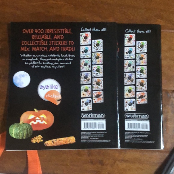 Halloween LOT 4 Bags & 2 eye like reusable Sticker Books Trick or Treat Trunk - Picture 7 of 9